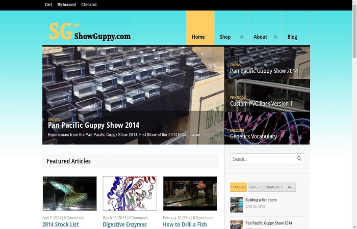 Showguppy front page